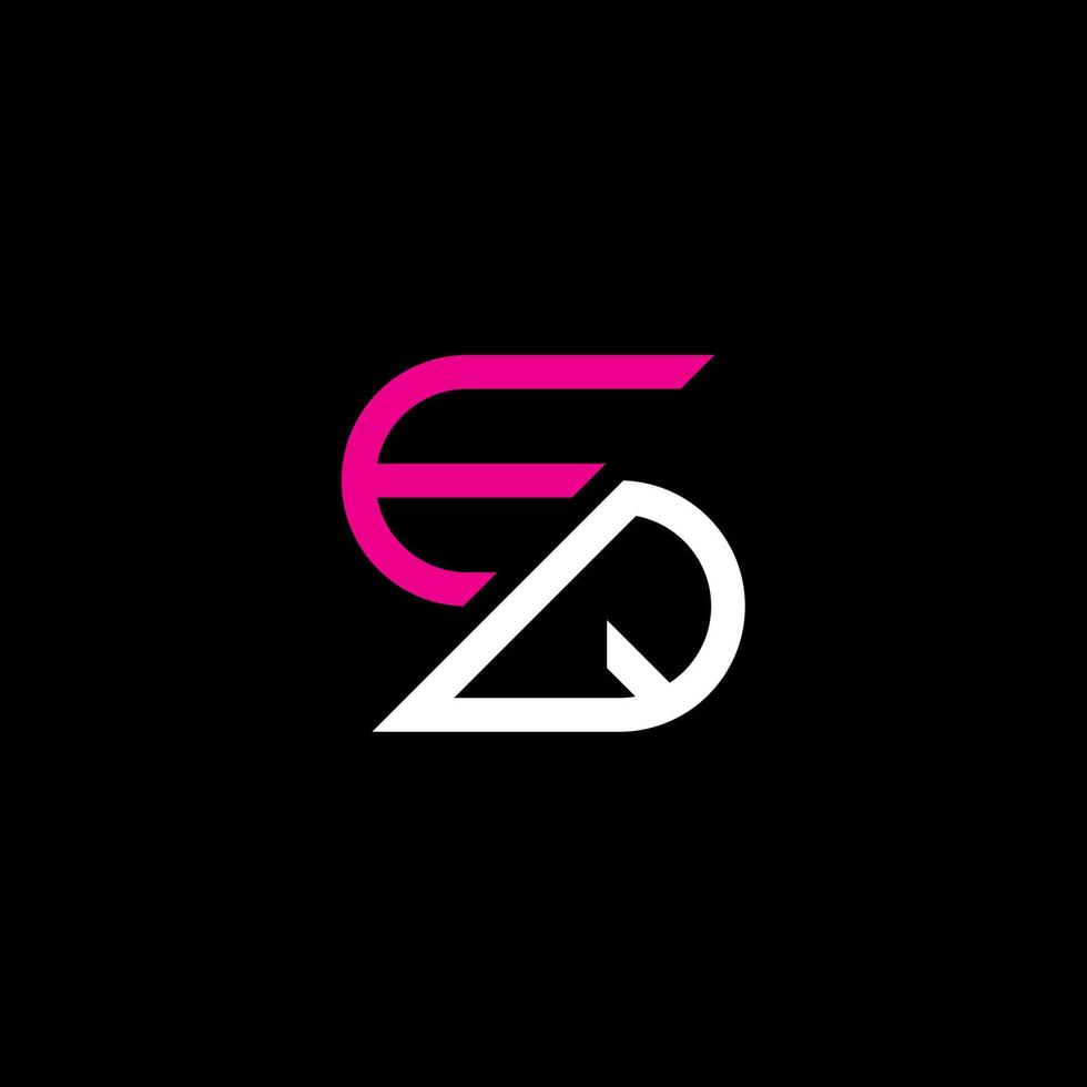 Diseño creativo del logotipo de letra eq con gráfico vectorial, logotipo eq simple y moderno. vector