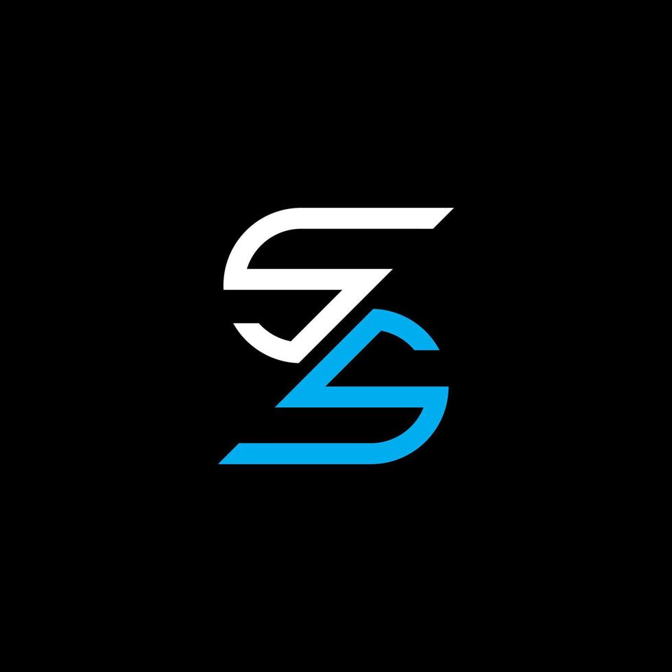 Diseño creativo del logotipo de la letra ss con gráfico vectorial, logotipo simple y moderno de ss. vector