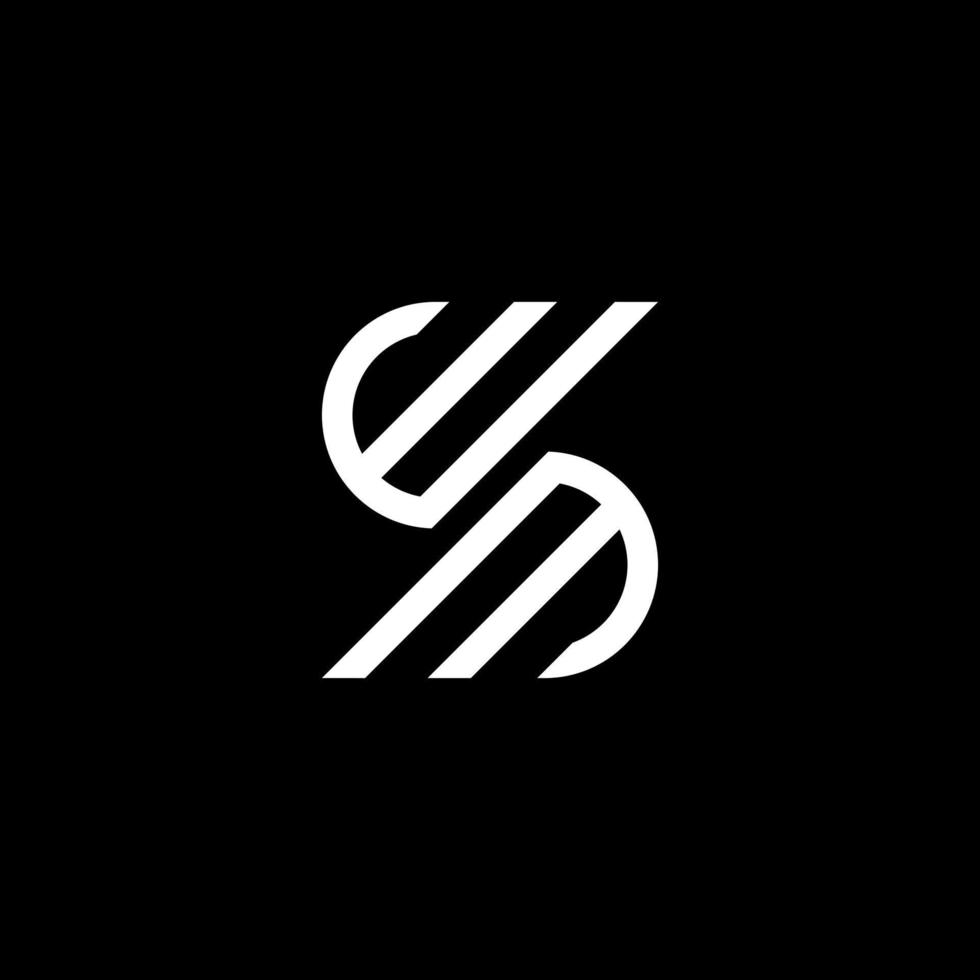 WM letter logo creative design with vector graphic, WM simple and modern logo.