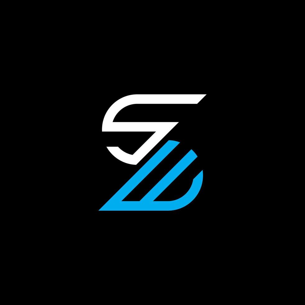 SW letter logo creative design with vector graphic, SW simple and modern logo.