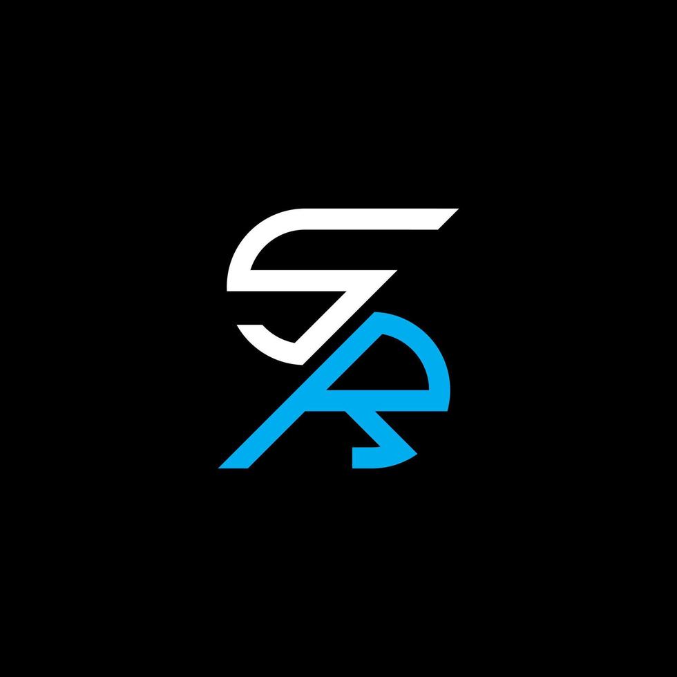 diseño creativo del logotipo de la letra sr con gráfico vectorial, logotipo simple y moderno sr. vector