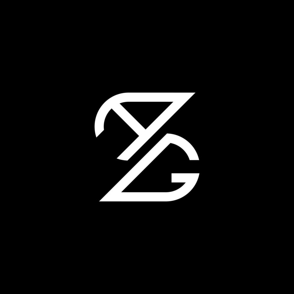 diseño creativo del logotipo de la letra ag con gráfico vectorial, logotipo simple y moderno ag. vector