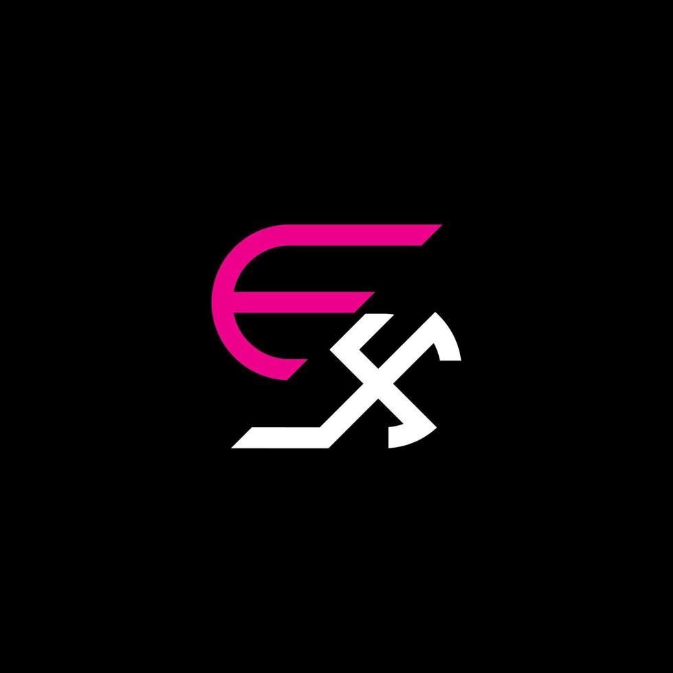diseño creativo del logotipo ex letter con gráfico vectorial, ex logotipo simple y moderno. vector