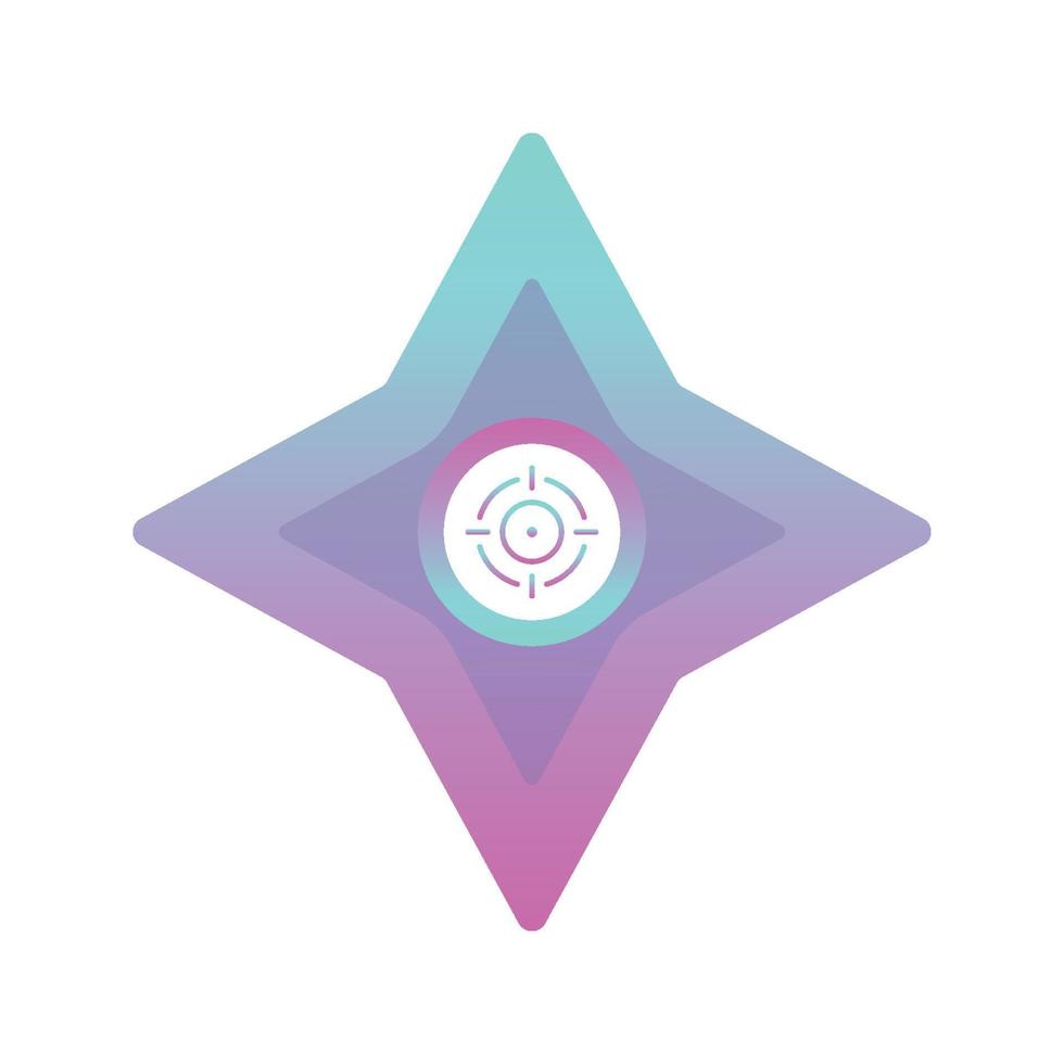 target shuriken logo gradient design template icon element vector