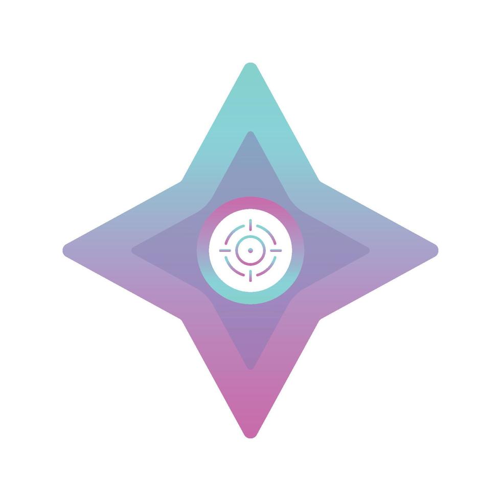 target shuriken logo gradient design template icon element vector