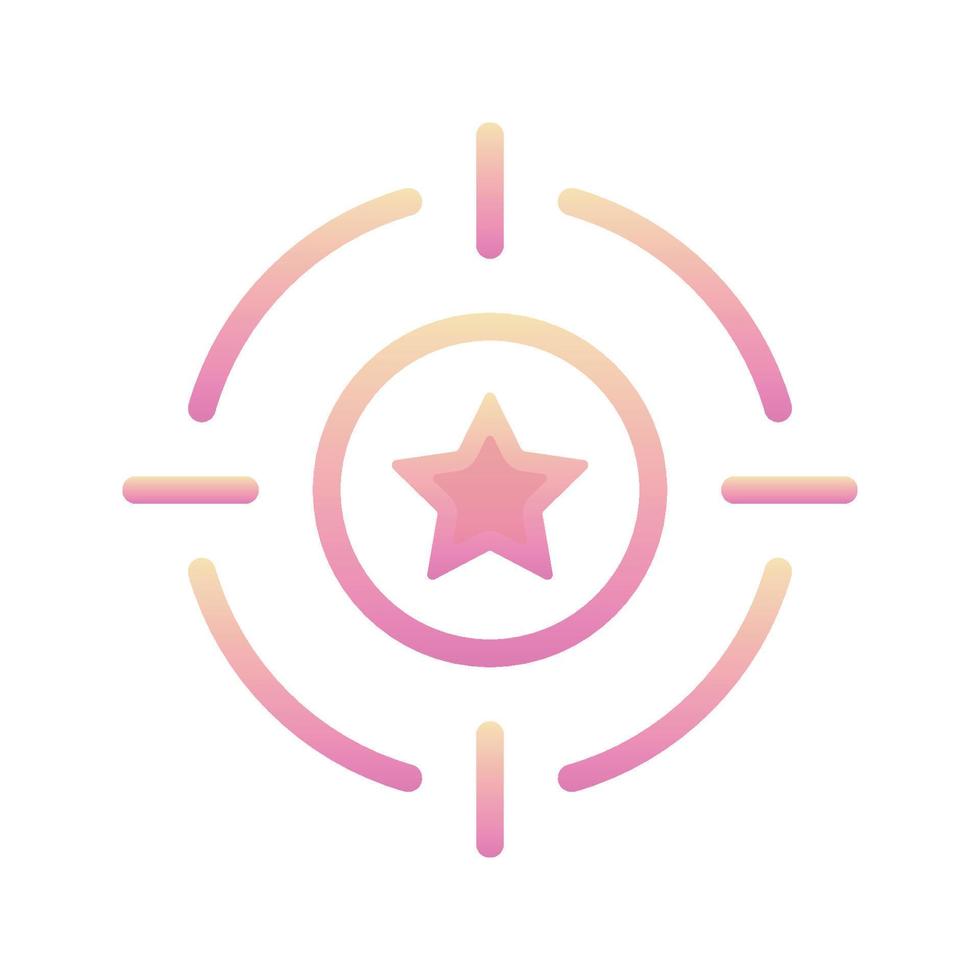 target star logo gradient design template icon element vector