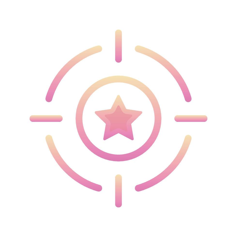 target star logo gradient design template icon element vector