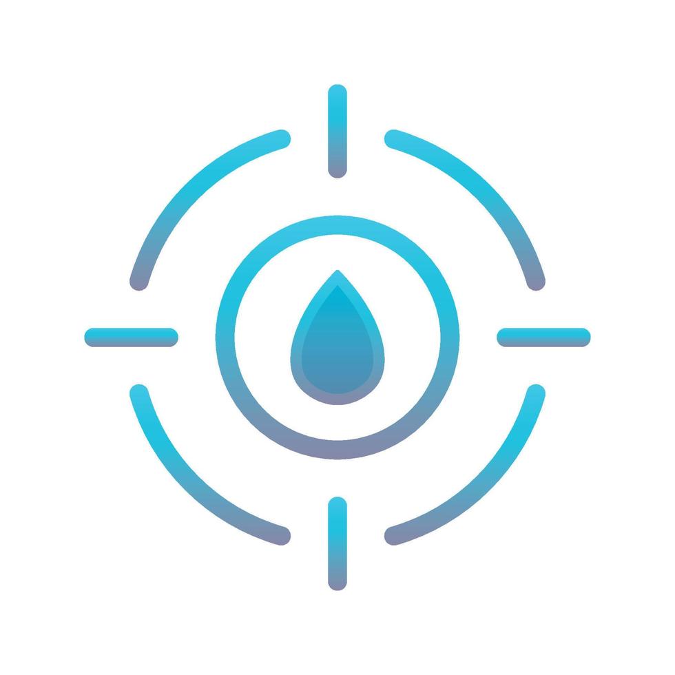 target water logo gradient design template icon element vector