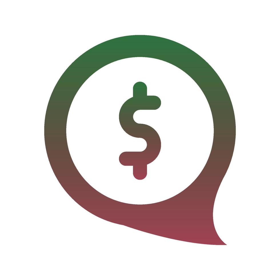 dollar chat logo gradient design template icon element vector