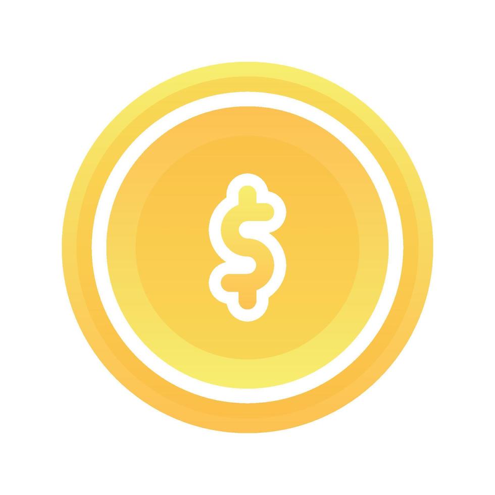 dollar coin logo gradient design template icon element vector