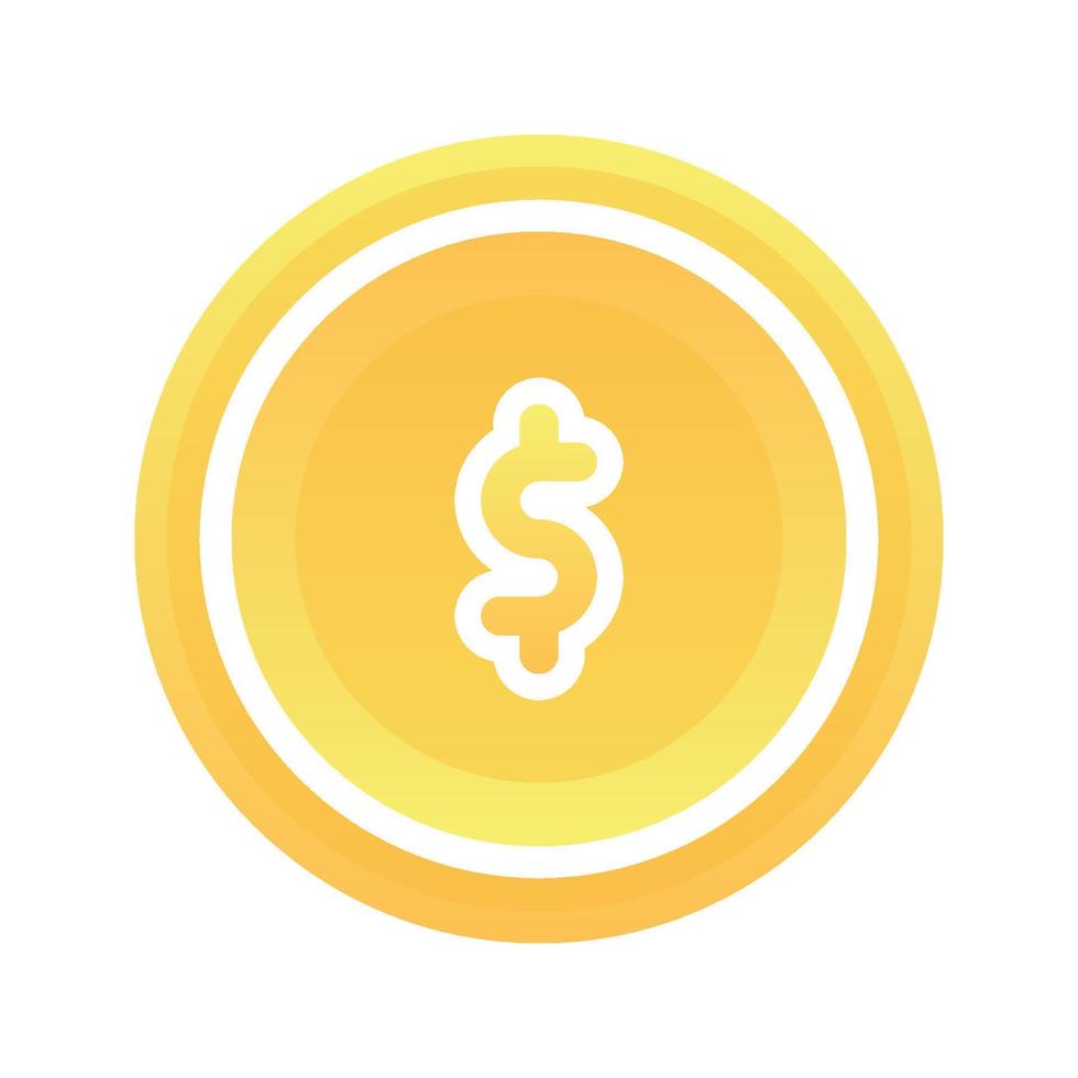 dollar coin logo gradient design template icon element vector