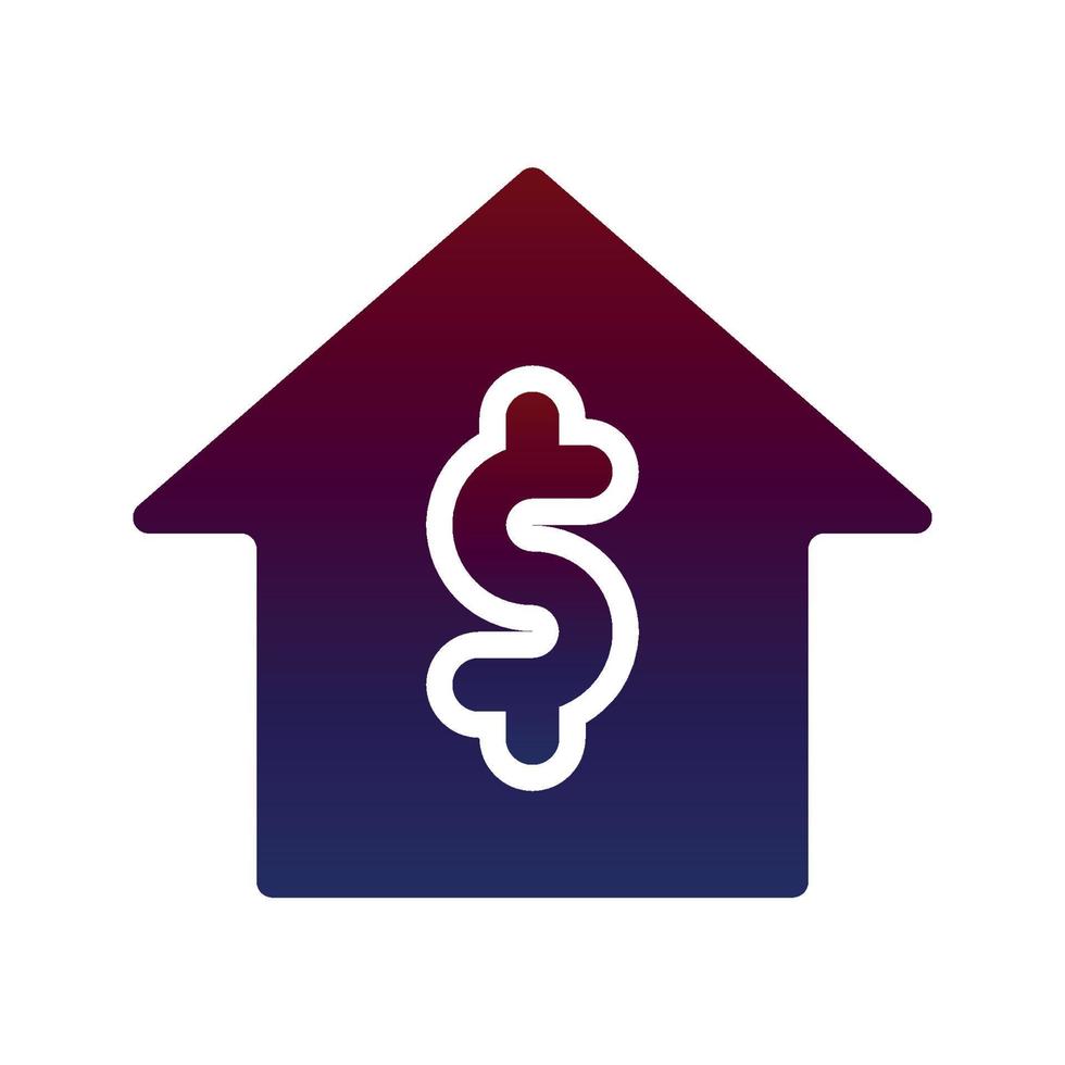 dollar home logo gradient design template icon element vector