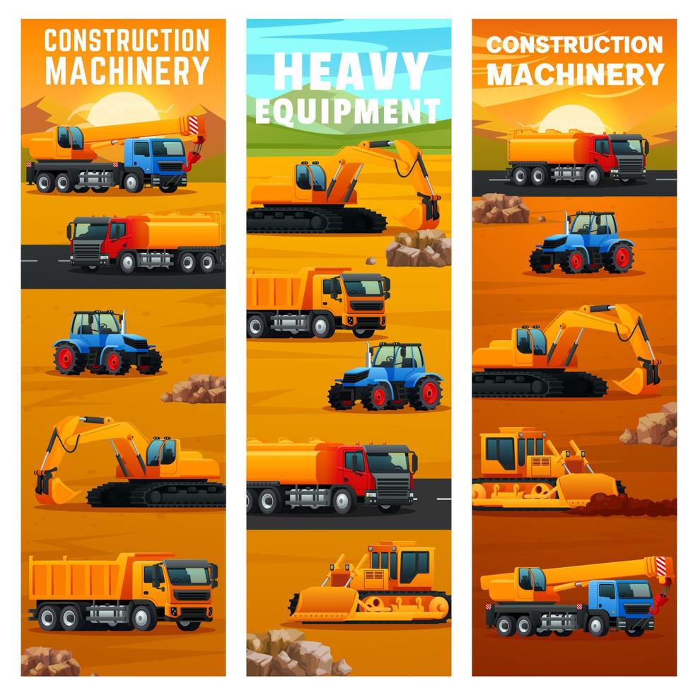 Construction machinery and industrial transport vector
