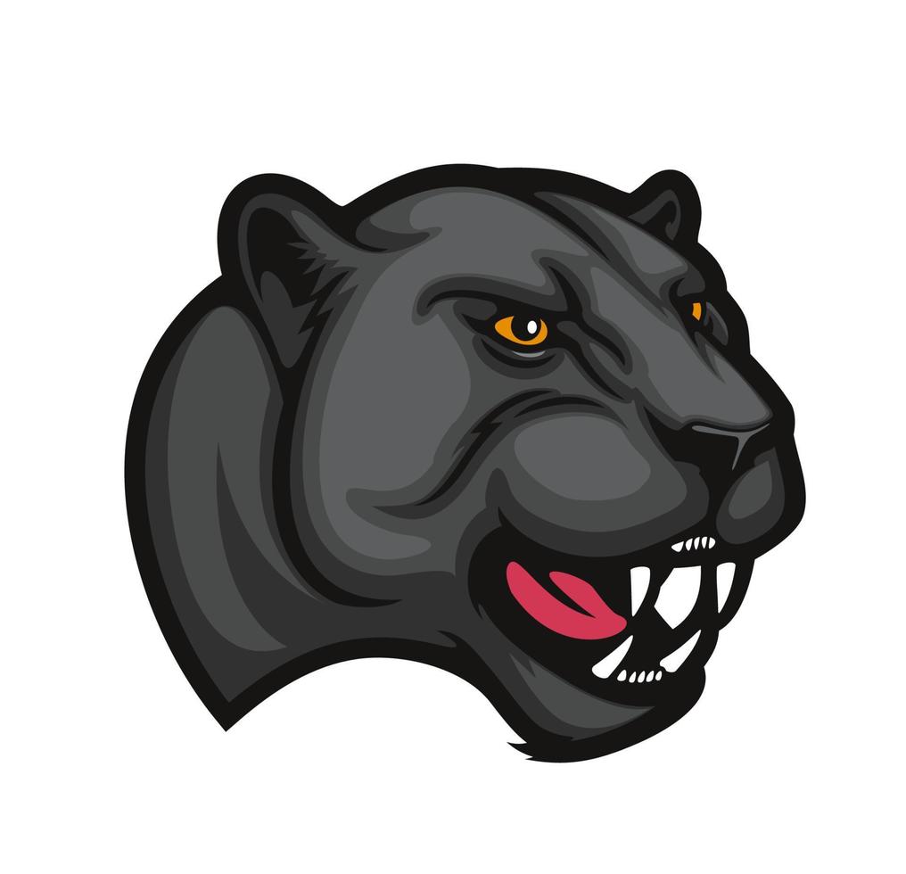Angry black panther leopard cartoon animal mascot 10876649 Vector Art at  Vecteezy