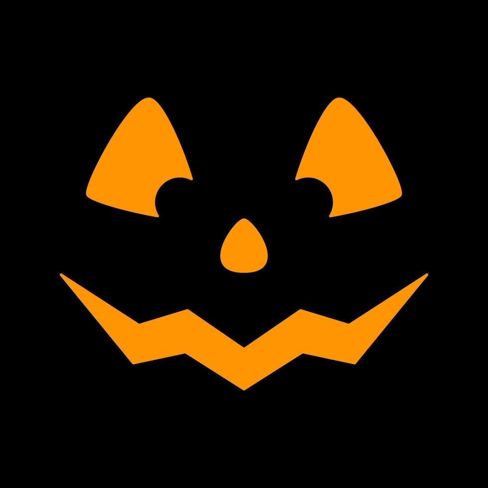 cara de calabaza de halloween, ilustración vectorial vector