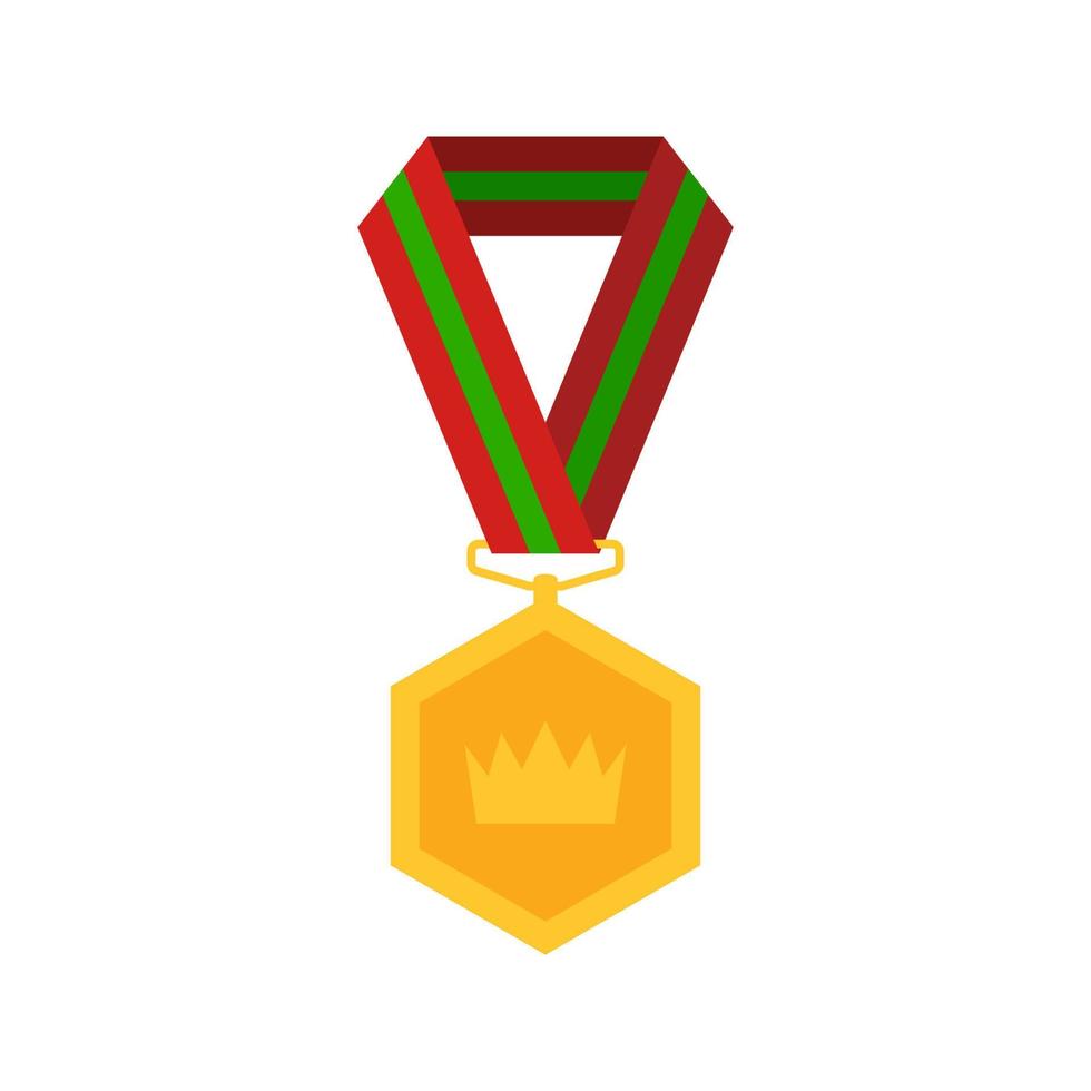 medalla de oro con cinta. ilustración vectorial vector