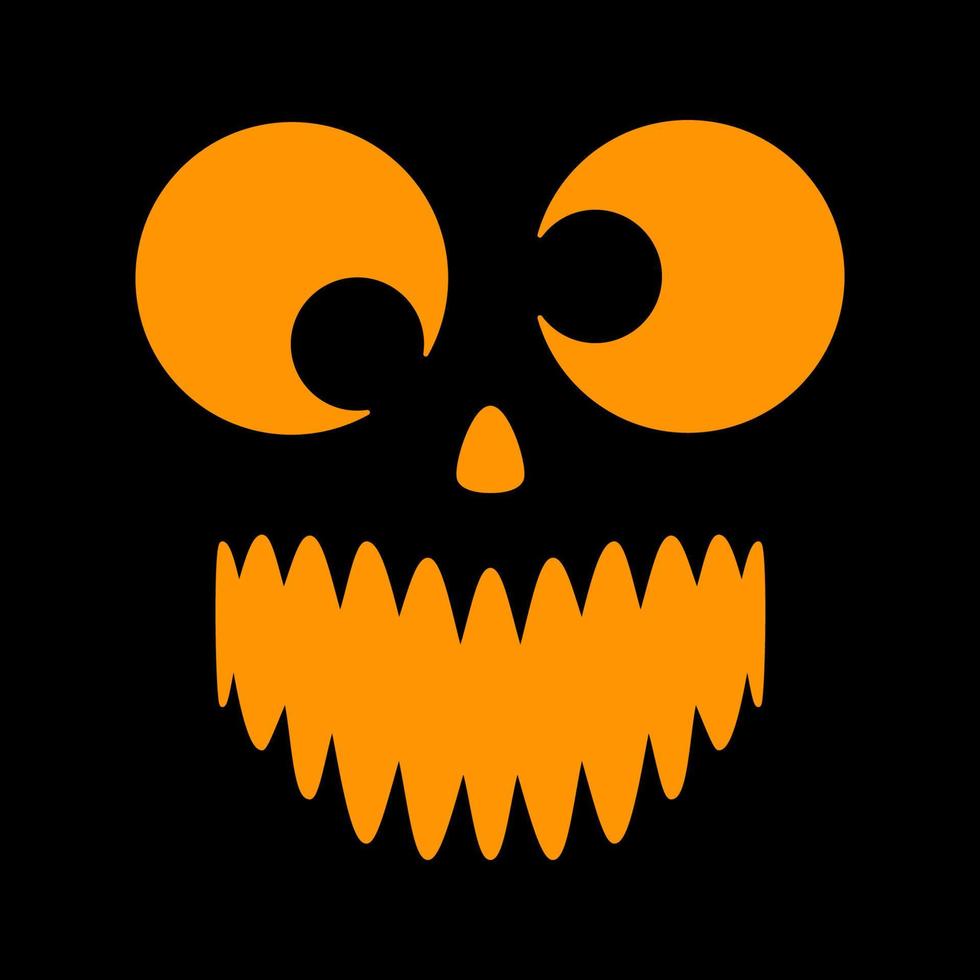 Halloween Pumpkin Face, Vector illustration