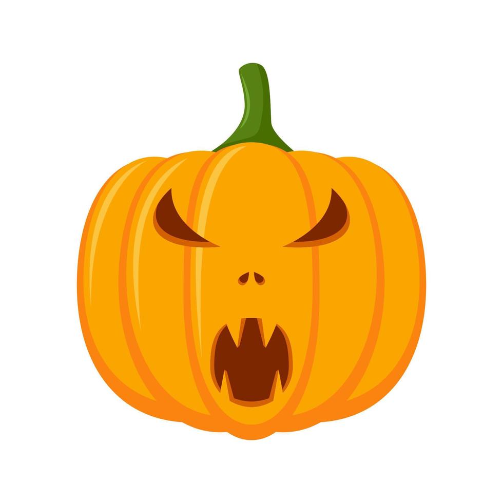 Halloween Pumpkin isolated on white background vector