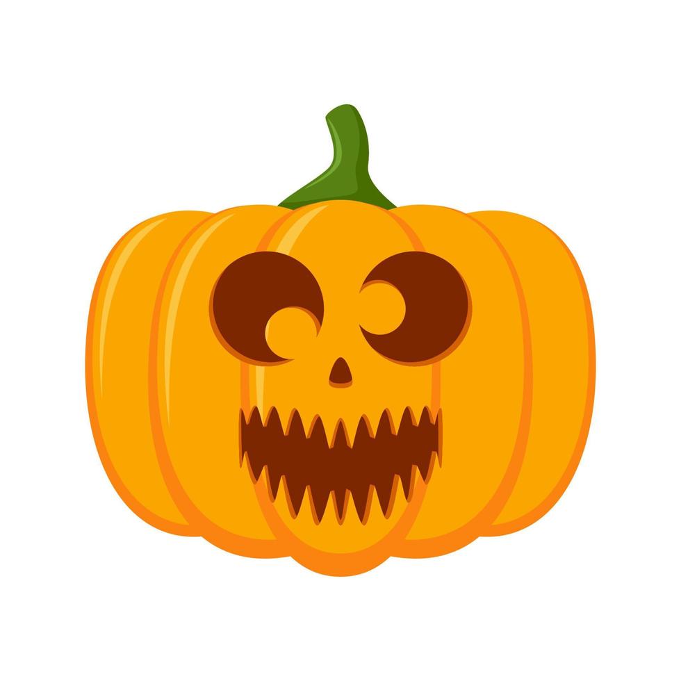 calabaza de halloween aislado sobre fondo blanco vector