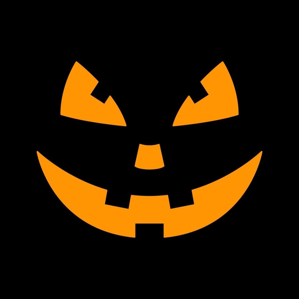 cara de calabaza de halloween, ilustración vectorial vector