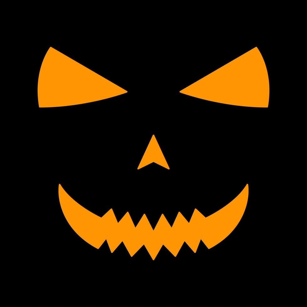 cara de calabaza de halloween, ilustración vectorial vector