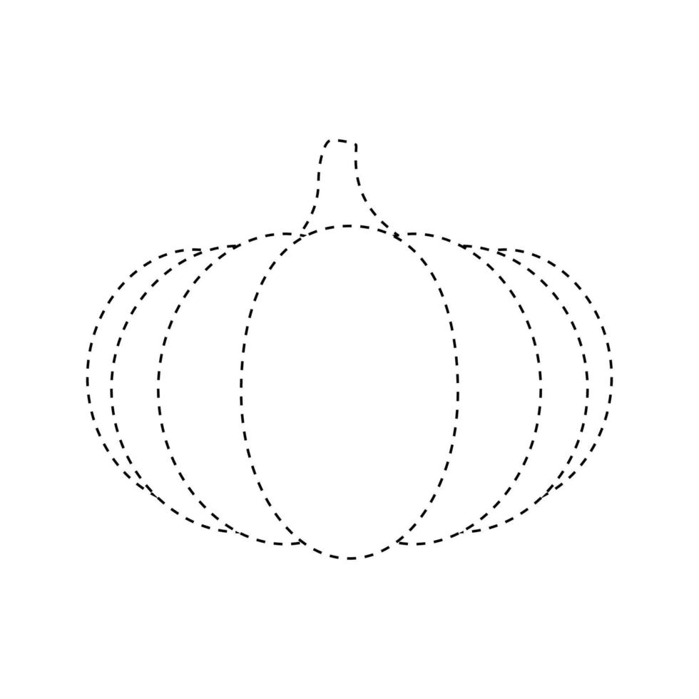 hoja de trabajo de calco de calabaza para niños vector