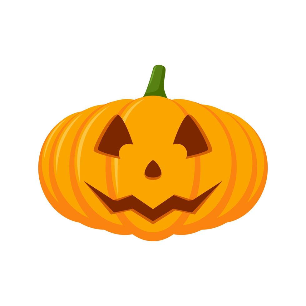 calabaza de halloween aislado sobre fondo blanco vector