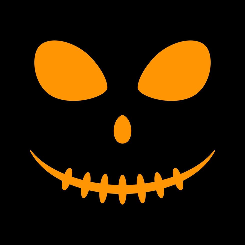 cara de calabaza de halloween, ilustración vectorial vector