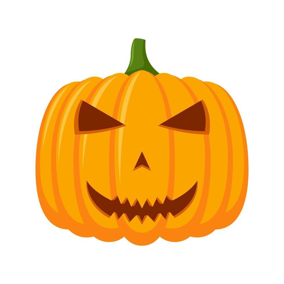 calabaza de halloween aislado sobre fondo blanco vector