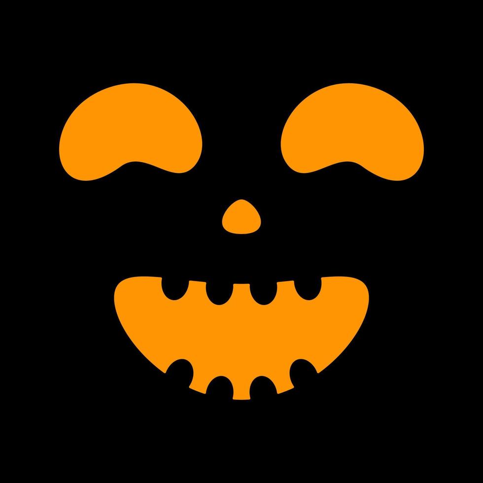 cara de calabaza de halloween, ilustración vectorial vector