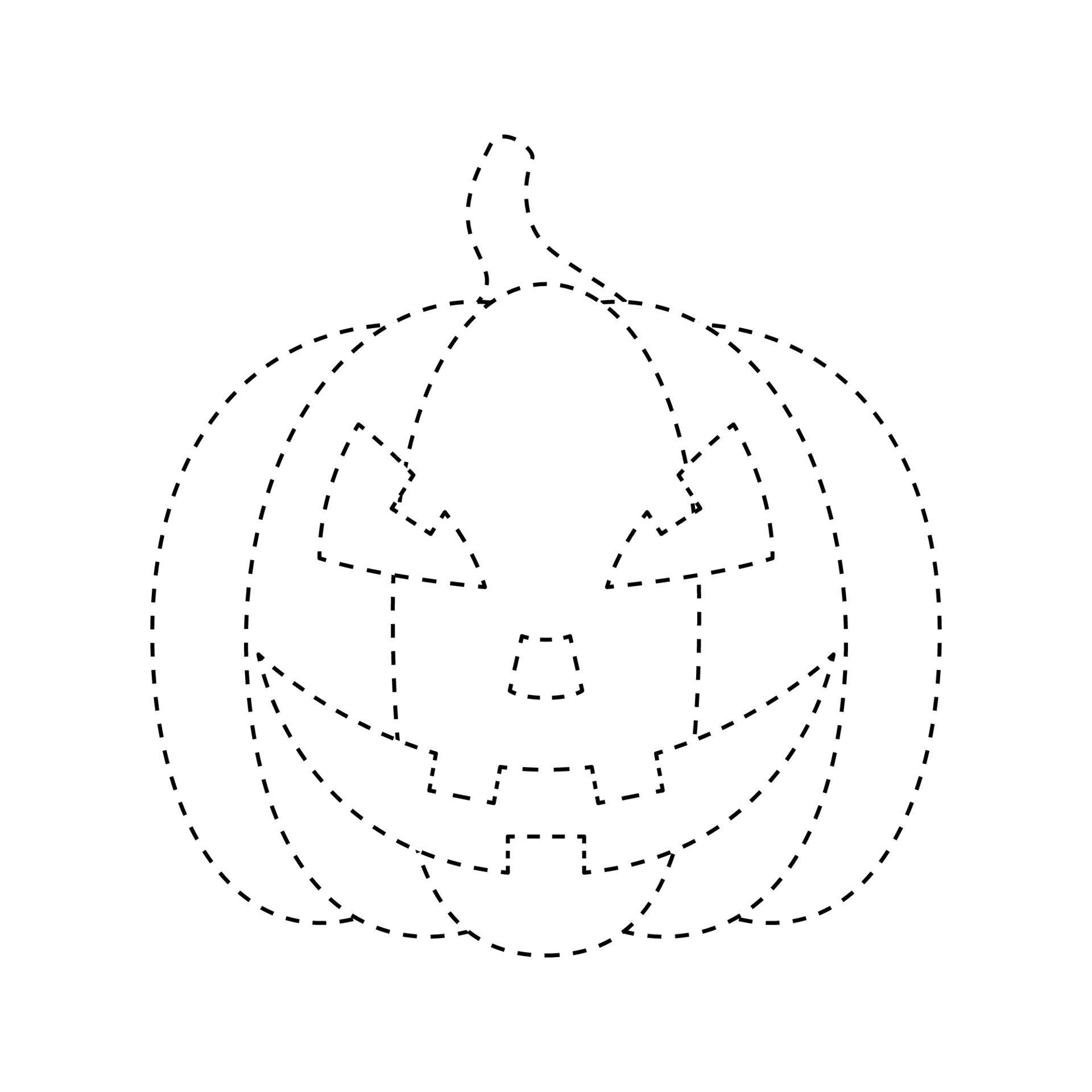 Halloween Pumpkin tracing worksheet for kids 10877438 Vector Art at