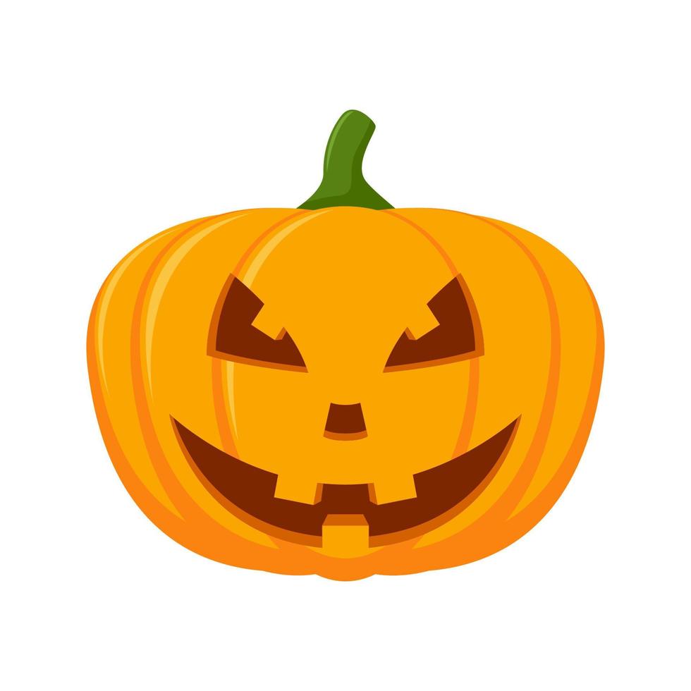 calabaza de halloween aislado sobre fondo blanco vector