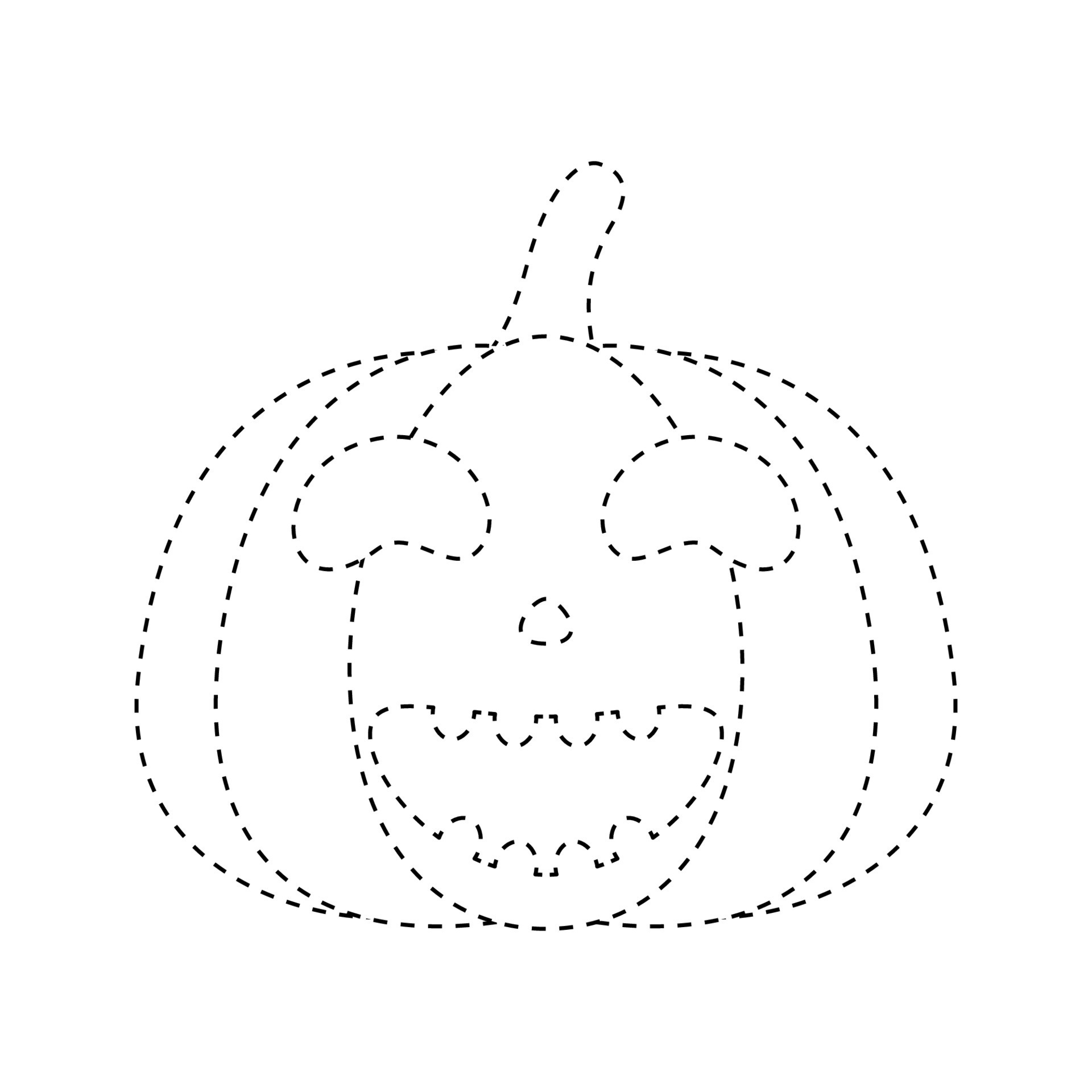 Halloween Pumpkin tracing worksheet for kids 10877481 Vector Art at