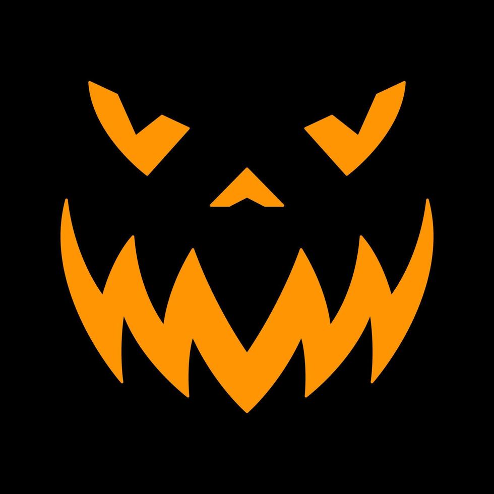 Halloween Pumpkin Face, Vector illustration