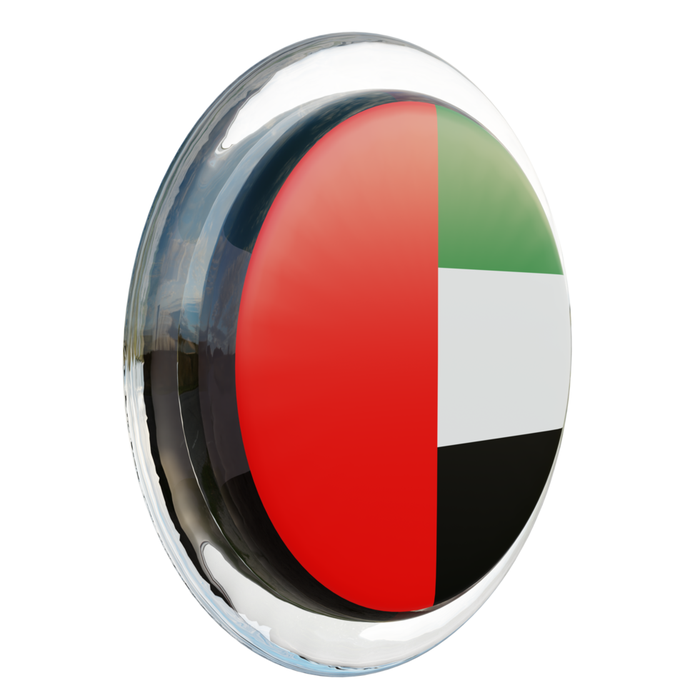 Union of South American Nations Left View 3d textured glossy circle flag png
