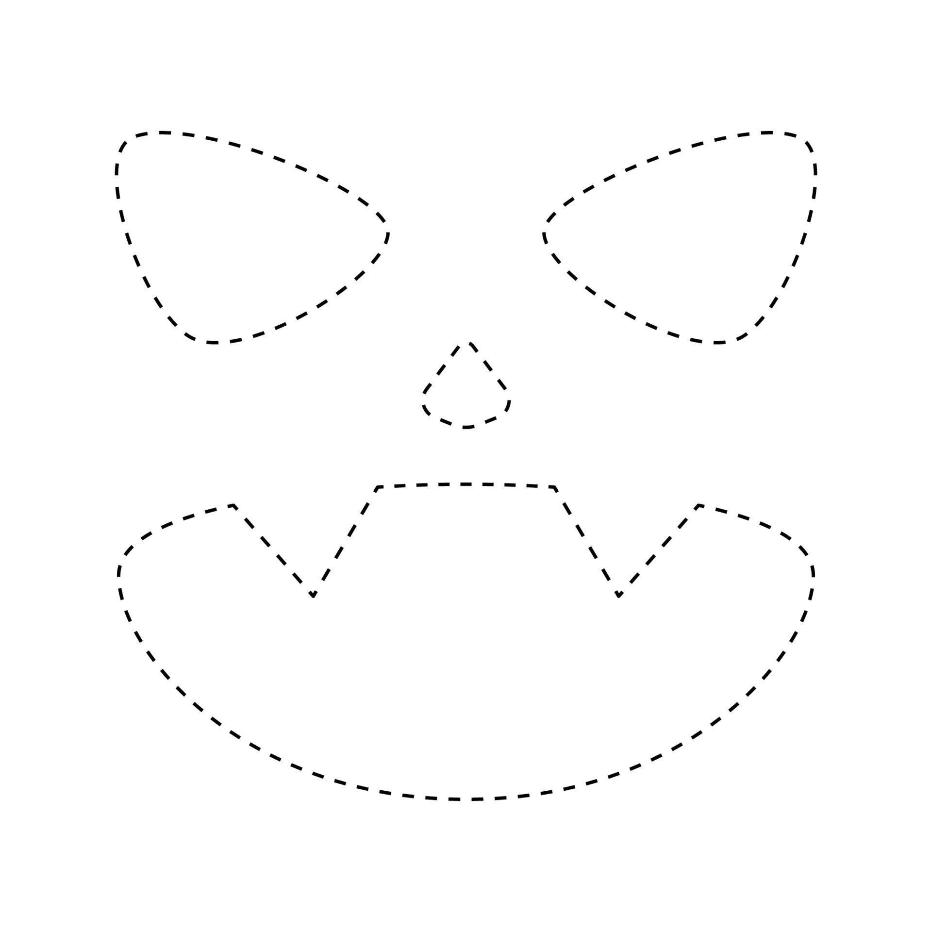 Face Pumpkin tracing worksheet for kids 10877712 Vector Art at Vecteezy
