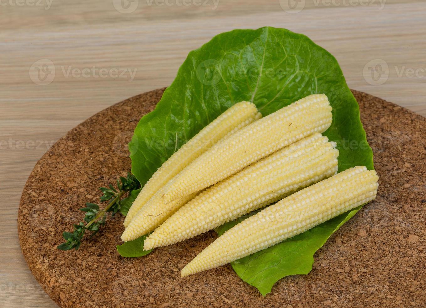 Raw baby corn photo