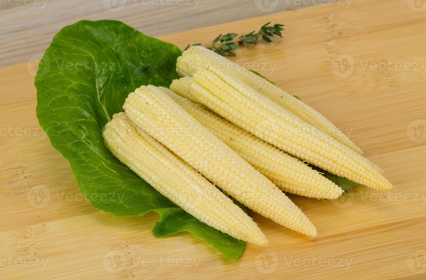 Raw baby corn photo