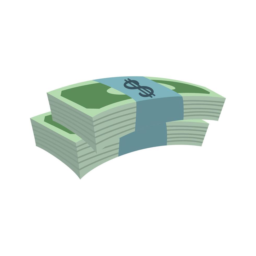 Pile of Dollars Icon Vector vector illustration design