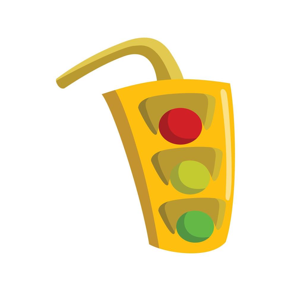Traffic light flat vector illustration isolate on a white background