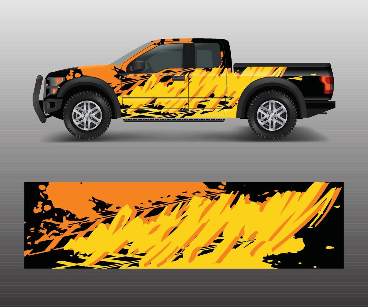 modern design for truck graphics vinyl wrap vector
