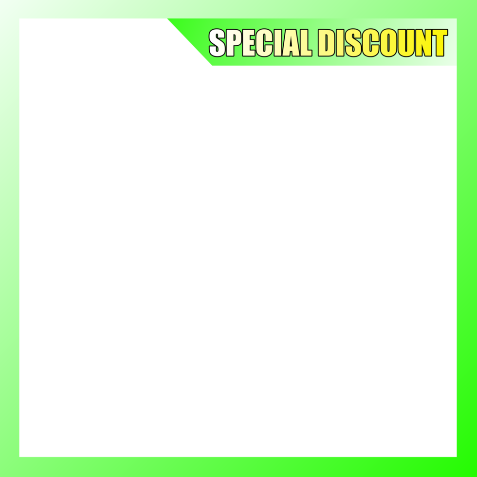 Frame template, special discount with transparent background png