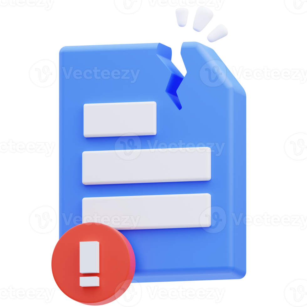 3D-Darstellung der niedlichen Symbolillustration der gebrochenen Sprechblase, leerer Zustand png