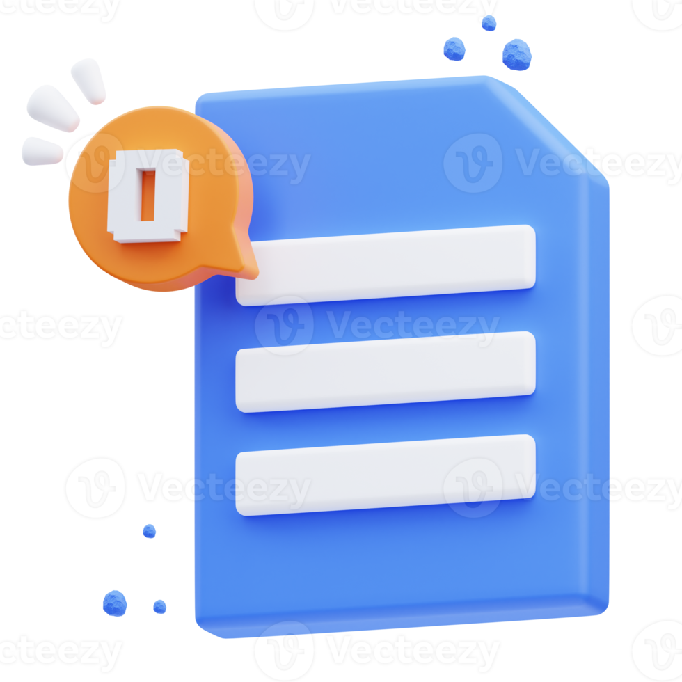 3d rendering cute icon illustration file is not available, empty state png