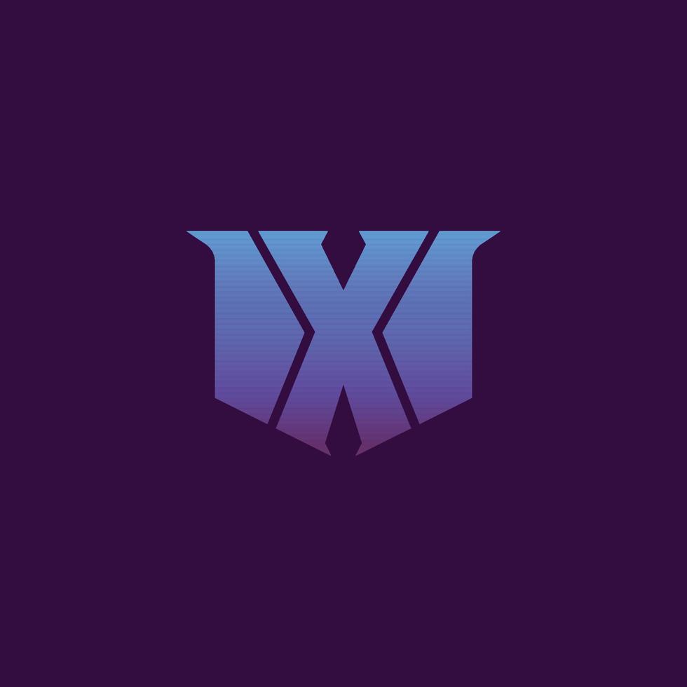 logotipo de juego de monograma de letra x profesional. plantilla de concepto de diseño de logotipo de carta de e-sport vector