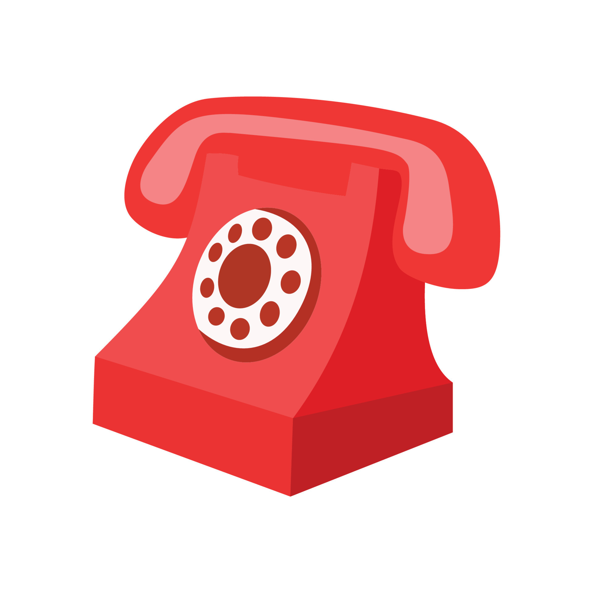 Push button phone classic flat icon on white background 10879037 Vector