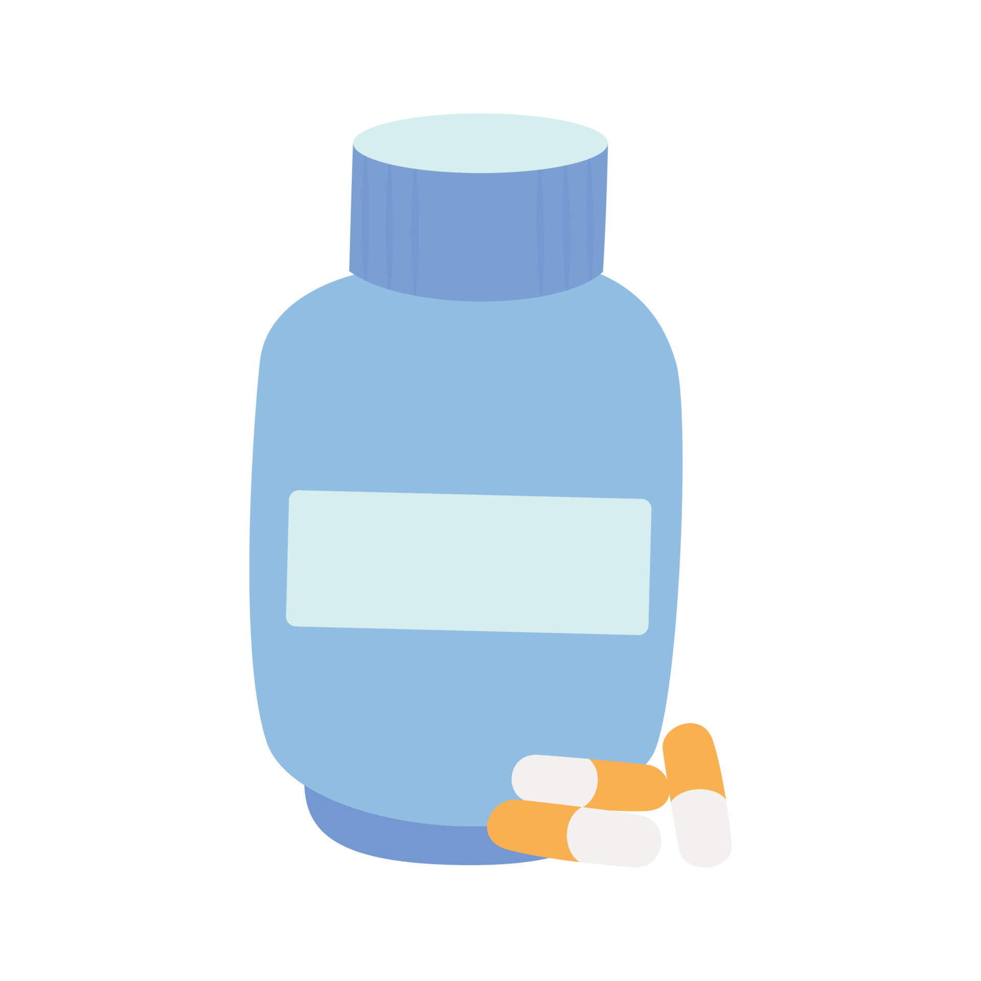 Pill bottle vector illustration Medicine bottle in flat style Prescription bottle 10879070
