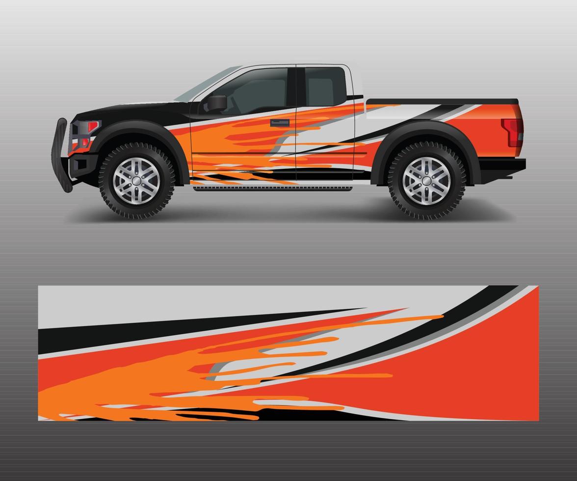 offroad vehicle wrap design vector. Pickup truck decal wrap design vector. vector