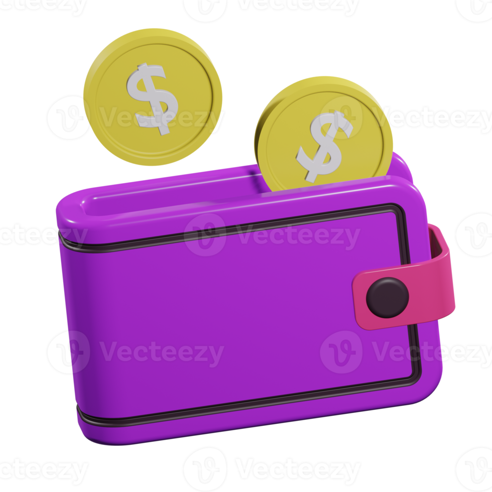 Wallet 3d icon png