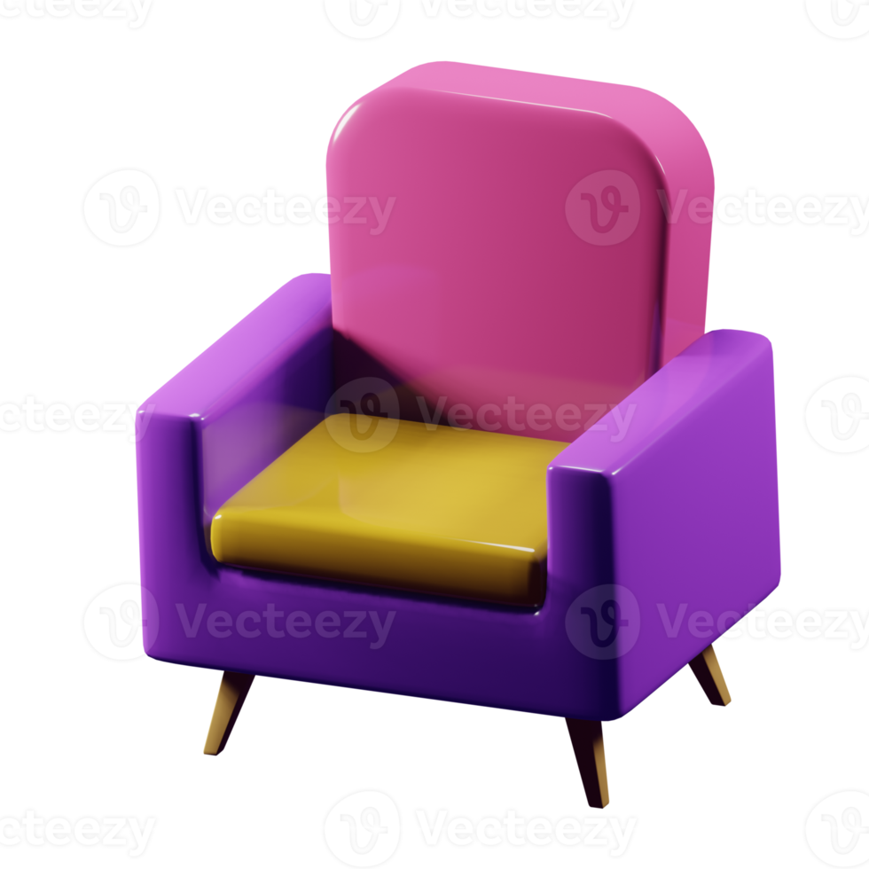 Single Sofa 3D Icon png